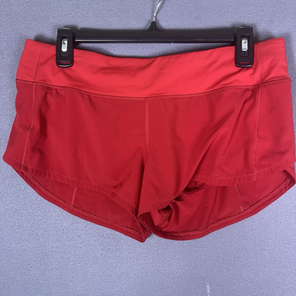 Lululemon Speed Up High Rise Short Women's 8 Red Run Training
